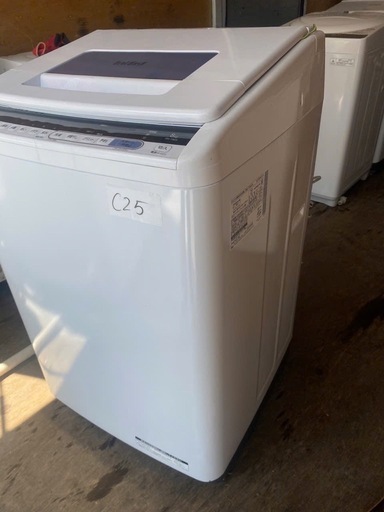 NO C25?福岡市内配送設置無料✨?洗濯機 日立 2〜3人分 8.0kg 設置・取付（ホース類接続）込み BW-T805