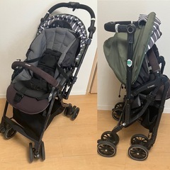 【無料】取説付き　コンビ　Combi ベビーカー　スゴカル4キャス　エッグショック　カーキ色　オリーブの画像