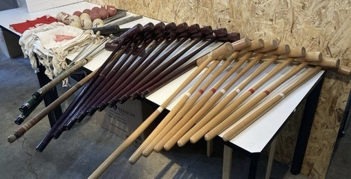 ゲートボールスティックSUNSHINE ACE サンシャイン エースまとめ 木製 杭 ゼッケン まとめ【22386他】(2)