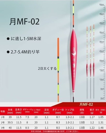 新品　釣具 浮き ヘラウキ 全長 31.5～41.5cm 12本 セット へらぶな釣
