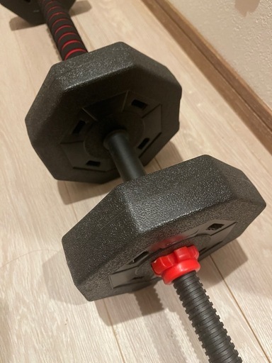 バーベルにもなる ダンベルセット