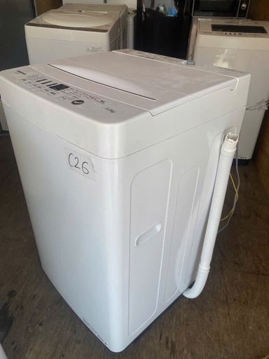 NO C26?福岡市内配送設置無料✨?2019年 全自動洗濯機 ホワイト HW-T55D [洗濯5.5kg /乾燥機能無 /上開き]