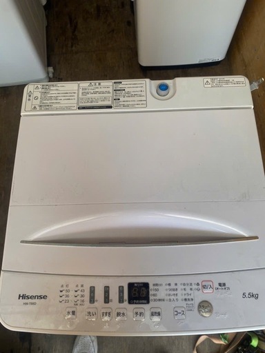 NO C26?福岡市内配送設置無料✨?2019年 全自動洗濯機 ホワイト HW-T55D [洗濯5.5kg /乾燥機能無 /上開き]