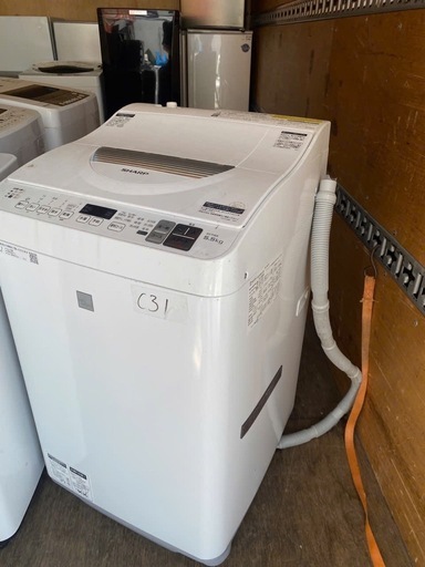 NO C31?福岡市内配送設置無料✨?洗濯乾燥機 シャープ 一人暮らし 洗5.5kg・乾3.5kg 2019年