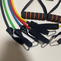 【美品】トレーニングチューブ 5本セット 筋トレ エクササイズ 自宅トレの画像