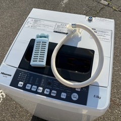 縦型洗濯機　ハイセンス　5.5キロ　動作確認済みの画像
