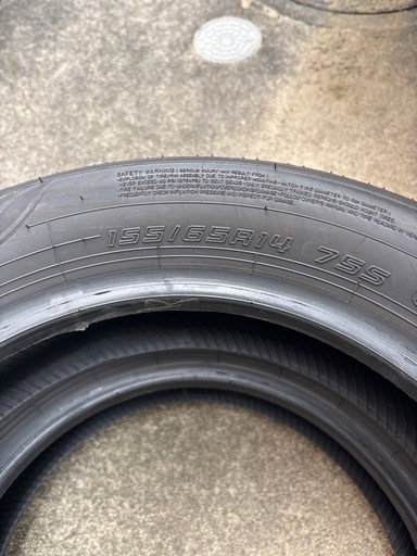 【お話し中】軽自動車サイズ　155/65R14 新車外し　4本セット　③