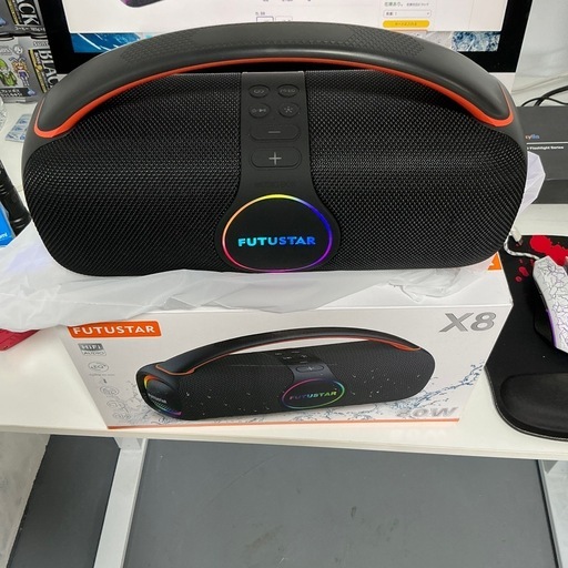 【新品】80W bluetooth スピーカー S9 ワイヤレススピーカー IPX6防水 防塵 大容量バッテリー 防水 IPX6 7.4V ブルートゥース 長時間再生 連続再生 マイク 内蔵 RGB LEDライト付き pc パソコン テレビ 携帯 車載 TWS対応 sdカード TFカード/AUX 接続 入力対応 (S9)