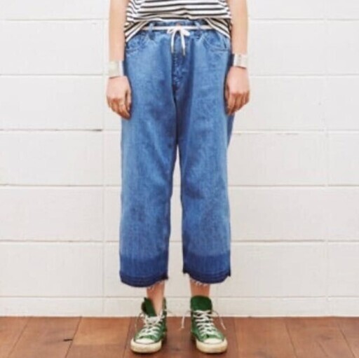 UNUSED アンユーズド 日本製 Cut Off 13oz Wide Denim カットオフワイドデニムパンツ UW0477 1 Light Indigo ジップフライ ジーンズ ボトムス【中古】【UNUSED】