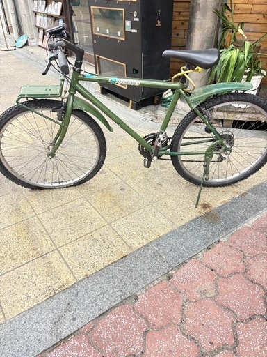 美品　マウンテンバイク　グリーン　
