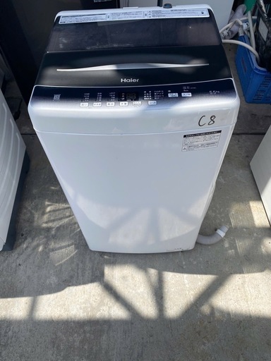 NO C8?福岡市内配送設置無料✨?ハイアール 洗濯機 JW-U55HK(K) ブラック 洗濯容量：5.5kg 2022年