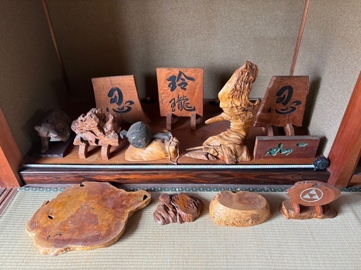 一枚板　天然木　木製オブジェ・書・飾り台 まとめて 和風インテリア好きな方に