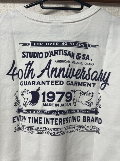 Studio D'Artisan 40周年記念 Tシャツ ホワイト L日本製