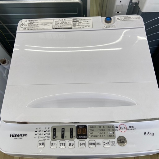ハイセンス5.5kg全自動洗濯機【リサイクルフカツ岡崎倉庫店】20260417YK-21