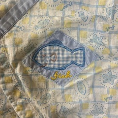 80 ベビー甚平 魚刺繍入りの画像