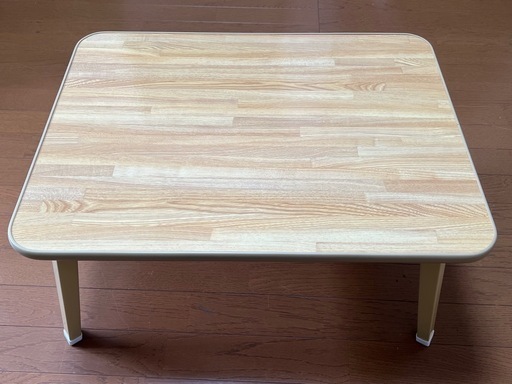 折りたたみ　ローテーブル ナチュラル 木目調テーブル 60x45cm