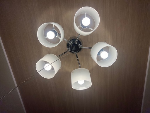 ニトリ　照明(シーリングライト) LED電球5個(電球色)付き