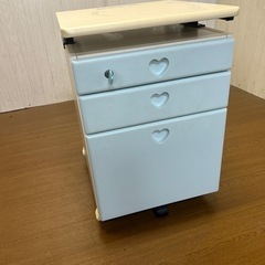 【リユース☆エコちょっぷ】コイズミ 学習机ワゴン キャスター付き　キャビネット　サイドテーブルの画像