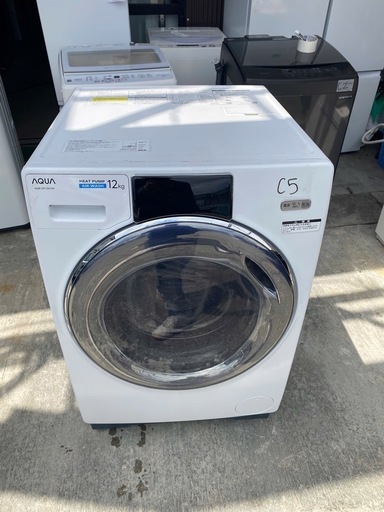 NO C5?福岡市内配送設置無料✨?ドラム式洗濯乾燥機 ホワイト AQW-DX12M-W [洗濯12.0kg /乾燥6.0kg /ヒー