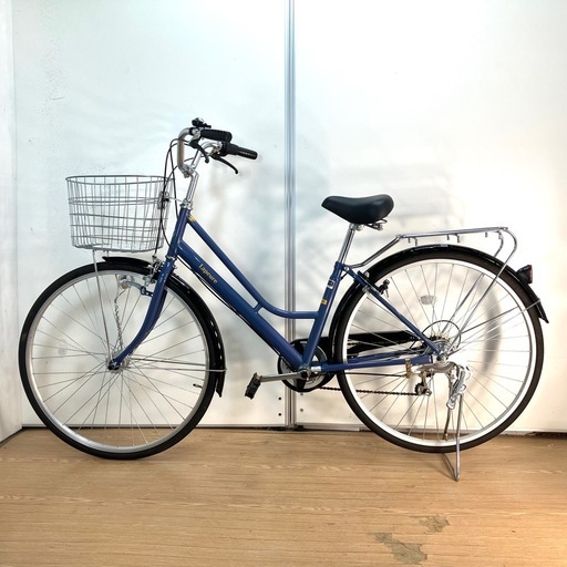 自転車 シティサイクル Lapeure スマルトブルー 27インチ 6速ギア