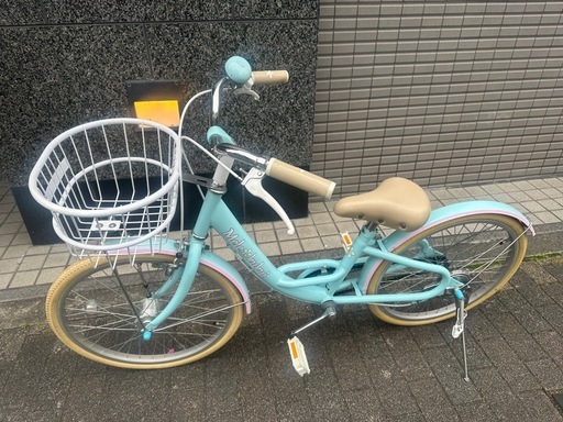 ★美品★20インチ　子供用自転車　LEDオートライト付き　水色