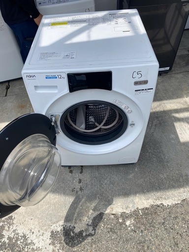 NO C5?福岡市内配送設置無料✨?ドラム式洗濯乾燥機 ホワイト AQW-DX12M-W [洗濯12.0kg /乾燥6.0kg /ヒー