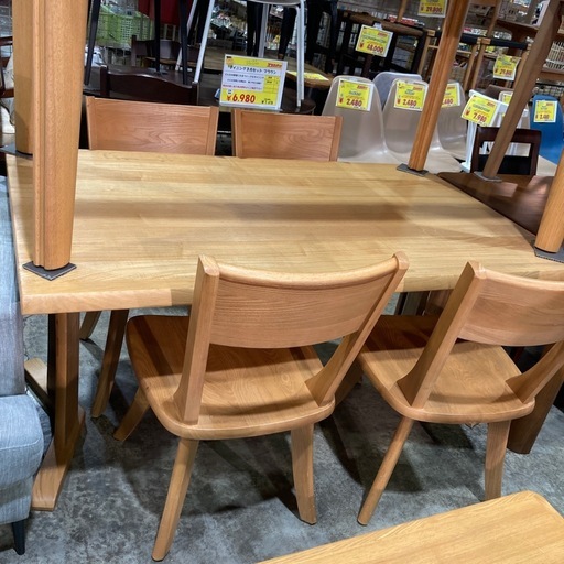 5点ダイニングセット　筑波産商