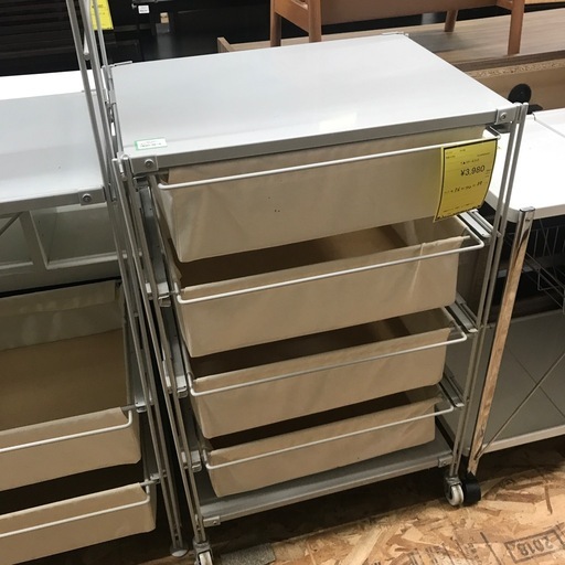 4段チェスト　チェスト　ジャングルジャングル貝塚店　貝塚市　二色浜　リサイクルショップ ジャングルジャングル貝塚店ラックスチールスチールラック4段引き出し