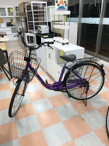 ＼家具＊家電のお店／【ｼﾞｬﾝｸﾞﾙｼﾞｬﾝｸﾞﾙ石川金沢店】自転車 パープル 26インチ