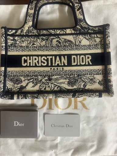 Christian Dior ミニハンドバッグ ネイビー/アイボリー