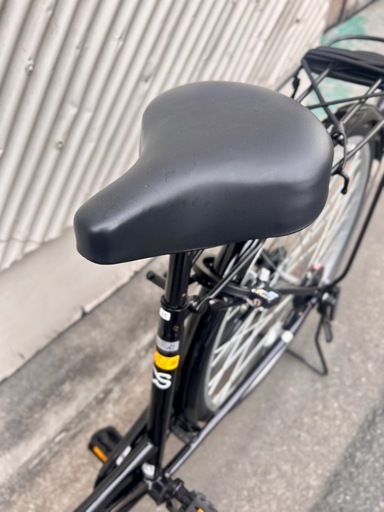 《売約済》自転車 カスタネット 購入1年未満 サイクルスポット ママチャリ カゴ付き ライト付き 荷台 黒 ブラック 町乗り 街乗り シティサイクル サイクリング