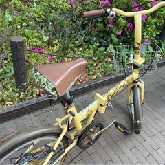 6段変速　CAPTAIN STAG 折りたたみ自転車 20インチ アウトドア系　FDB206 の画像