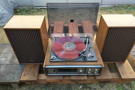 OPTONICA ターンテーブル＆スピーカーセット（2個）