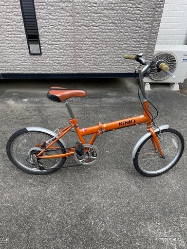 IGNIO折り畳み自転車現状渡し5000円 折りたたみ自転車 IGNIO オレンジ (ドウクハン) 味岡の折りたたみ