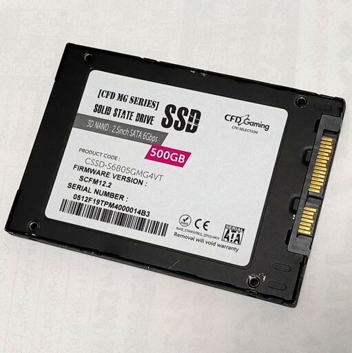 ❤️保証付き❤️【正常】CFD Gaming SSD500GB 6a92yp PCパーツ 保証付きCFD Gaming SSD500GB SATA 2.5インチ 厚さ7ミリ DRAM