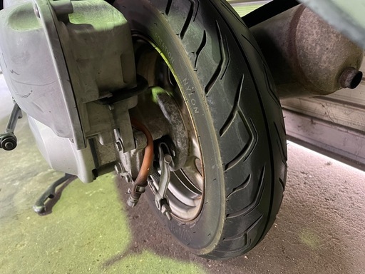 【売約済】実働 BT新品 バリ溝 ホンダ AF62 ディオ 4スト 原付 バイク スクーター ブラック