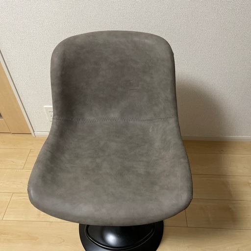 カウンターチェア 回転昇降バースツール PUレザー ハイチェア 背もたれバーチェア キッチン 回転椅子 ハイスツール 足置き 高さ調節可能 キッチンカウンターチェア 2脚セット-グレー