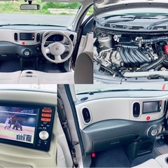 6万km日産キューブ2年車検付きナビテレビETCの画像