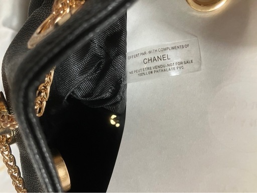 未使用　CHANEL シャネル ノベルティ 巾着ショルダーバッグ ハンドバッグ　ブラック　⑪