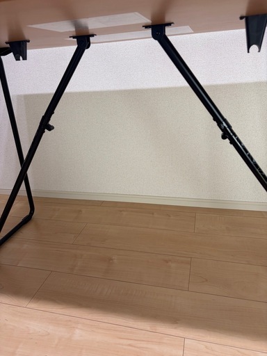 無印良品　折りたたみ式ダイニングテーブル 透明テーブルクロス付