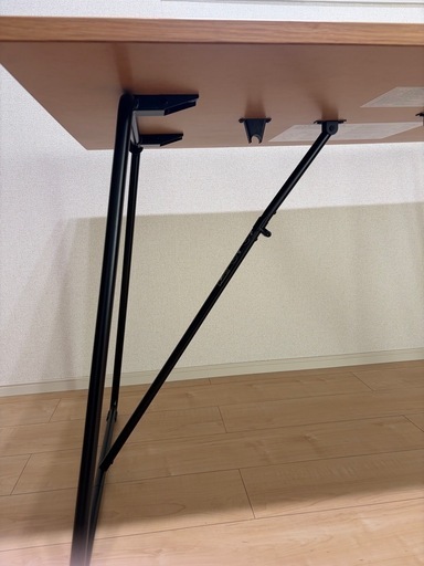 無印良品　折りたたみ式ダイニングテーブル 透明テーブルクロス付