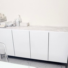 5月末急募【美品】白キャビネットボード150センチ幅の画像