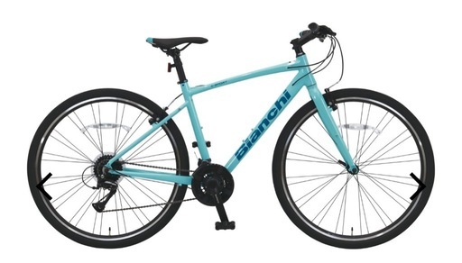 室内置き　美品　Bianchi イタリアフラットバー クロスバイク　大人気のチェレステ