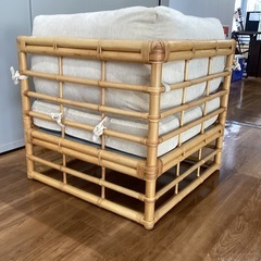 竹製コーナーソファー【町田市再生家具】260190の画像