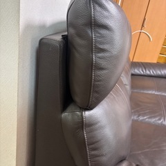 3人掛けソファ 皮の画像