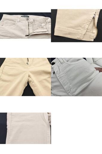 ドルチェ&ガッバーナ DOLCE&GABBANA デニムパンツ ベージュ  36 イタリア製 スリム 裾ジップ レディース