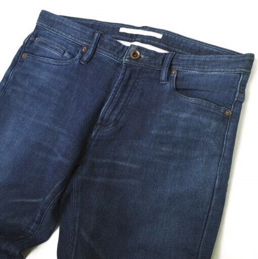e JEANS イージーンズ 日本製 岡山児島 ジョグデニムパンツ e-L803N 3(26) A.INDIGO ジップフライ スキニー ジーンズ 定価26,400円 ボトムス【新古品】【中古】【e JEANS】