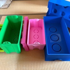 レゴブロック　収納ボックス　3つセットの画像