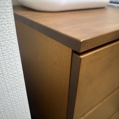 木製チェスト 4段 ブラウン タンス 収納家具 コンパクト シンプル 一人暮らしの画像