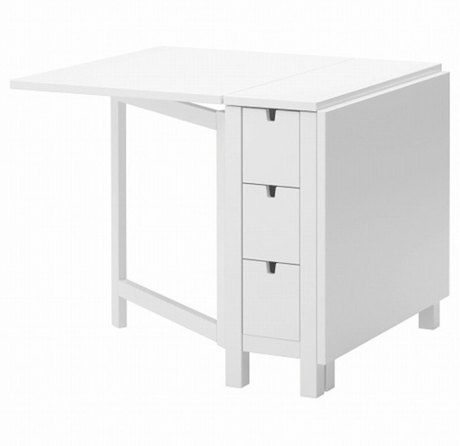 IKEA ホワイト折りたたみ式ダイニングテーブル